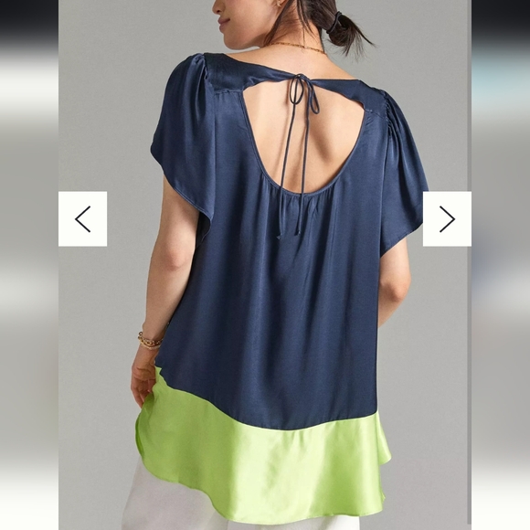 Anthropologie Maeve Colorblocked Tunic Blouse Size XS - Picture 2 of 10